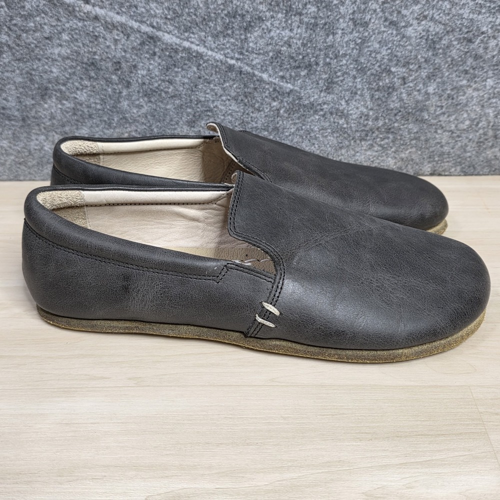 Rhizal Brio Slip-On Shoes Grey Leather Grounding‎ Copper Slate Women's Size 8